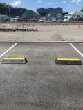 Truck parkstopper LKW Radstopper Gelb/Schwarz 1000 x 300 x 150 mm 