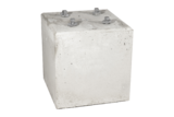 Betonblock 400x400x400 mm. + 4 x M16 ankers 