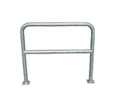 Fahrradbügel ø 60,3x2,9 - 1055x1200x1055 - mit Zwischenstange auf Fußplatte