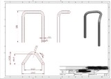 Schutzbügel Stahl Typ V Ø90mm. Abmessungen 840(breit) x 400(tief) Länge 1200