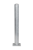 Rammschutzpoller 76x3,25x1000 mm. auf Fußplatte.